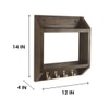 Kingston Wooden Wall Shelf Organiser With Key Holders