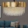 Ellie Gold Metal 12 Light Crystal Chandelier