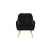 Ellie Solid Wood Accent Chair in Black Colour