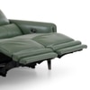 Vivian Two Seater Motorized Leather Recliner in Hunter Green Colour
