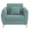 Daraco Velvet 1 Seater Sofa in Tourquise Color