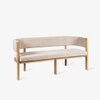 Dune Solid Wood Bench in White Colour