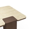 Muro Rectangular Marble Coffee Table In Danish Walnut Finish