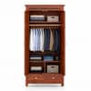 Fidora Solid Wood 2 Door Wardrobe in Honey Finish