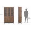 Hubert 6 Door Kitchen Display Cabinet in Classic Walnut Finish