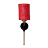 Devansh Metal Electric Wall Light in Black Colour with Maroon Shade Count of 1 Light