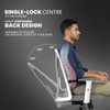 Kepler Brooks Crest MB Office Desk Chair in White Grey Colour