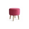 Melanie Solid Wood Stool in Pink Colour