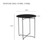 Scandinavian Xever Steel Side Table in White Colour