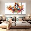 The Castle Decor Krishna Ji Wall Painting Wooden Framed 27x48 Inch (Style 10)