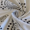 Bela Black & White Geometric 330 TC Cotton Flat Super King Size Bedsheet with 2 Pillow Covers – Threads