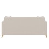 Convil Velvet 3 Seater Sofa in Cream Color