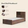 Amy Engineered Wood Single Size Box Storage Bed In Classic Walnut Finish