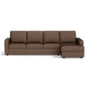Apollo Compact Sofa (Colour : Mocha, Cushion : Hard, Back Type : Regular, Seating Capacity : Right Aligned 3 Seater + Right Aligned Chaise + Ottoman)