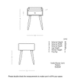 Punko Solid Wood Bed Side Table In Light Brown Finish