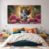 The Castle Decor Bal Gopal Wall Painting Wooden Framed 27x48 Inch (Style 9)