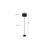 Saul Black Cotton Shade Floor Lamp