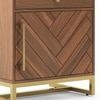 Nina Dressing Table with Storage Drawer in Amber Walnut Finish