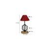 Gabrielle Maroon Jute Table lamp with Wood & Iron Base
