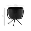 Metal Planter With Stand Set Of 2 In Black Colour