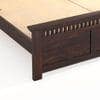 Madhvi Solid Wood King Size Bed Without Storage Bed In Walnut Finish