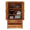Madhavi  2 Door 2 Drawer Sheesham Wood Wardrobe in Rustic Finish