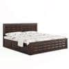 Shashi Solid Wood Queen Size Bed With Box & Front Drawer Storage Bed In Walnut  Finish