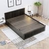 Hexa Engineered Wood Modern King Bed With Headboard With Storage In Flower Wenge