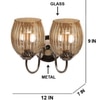 Devansh Steel Electric Wall Light in Steel Colour with Lavender Shade Count of 2 Lights
