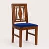 Globally Indian Ananta Solid Sheesham Wood 6 Seater Dining Table Set 6 Chairs Navy Blue