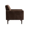 Clark PU Leather Armchair- Dark Brown