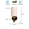 Devansh Metal Electric Wall Light in Gold Colour with White Shade Count of 1 Light