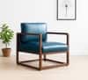 Aura PU Leather Arm Chair in Blue