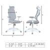 Ssilae High Back Ergonomic Chair in Grey Colour