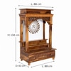 Pradha Sheesham Wood  Prayer Unit in Teak Finish