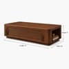 Norwood Sheesham Wood Layered Arch Coffee Table in Walnut Finish