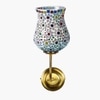 Devansh Metal Electric Wall Light in Gold Colour with Multicolor Shade Count of 1 Light