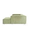 Elegantedge Wood Left Aligned 2-Seater With Upholstery Non Storage Sofa In Green Colour