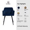 Hanner Metal Accent Chair in Blue Colour