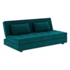 Merson 3 Seater Fold Out Sofa cum Bed  in Teal Blue Colour