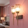 Eliante Modern Wall Lights Mild Steel, Glass & Glass Material Antique,Brown & Golden Finish