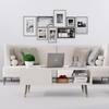 Hexa Engineered Wood Modern Coffee Table With Golden Metal Legs In Frosty White