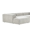 Elegantedge Wood Right Aligned 3-Seater With Upholstery Non Storage Sofa In Grey Colour