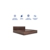 Ren Engineered Wood King  Size Bed With Box Storage (Walnut Finish)