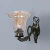 Devansh Metal Electric Wall Light in Antique gold Colour with Transparent Shade Count of 1 Light