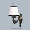 Devansh Metal Electric Wall Light in Antique Gold Colour with White & Black Shade Count of 1 Light