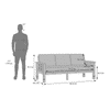 Raynor 3 Seater Wooden Sofa (Macadamia Brown)