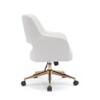 Doe Buck Lotsee Modern White Boucle Office Chair