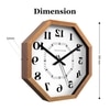 Inverted Index Octagonal Wooden Wall Clock