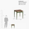 Chalet Teak Wood Side Table in Olive Green Colour